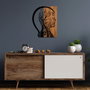 Wallity Tree Man - Escultura de pared de madera y metal en nogal y negro